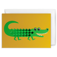 Happy Crocodile Greeting Card | Ingela P Arrhenius